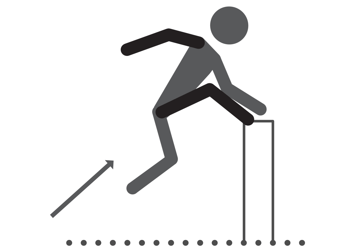 Illustration of a step vault.